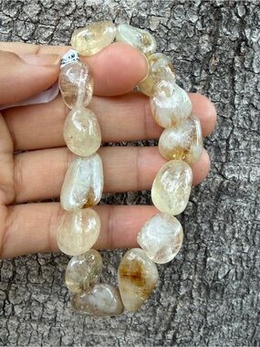 New citrine crystal chunky bracelet